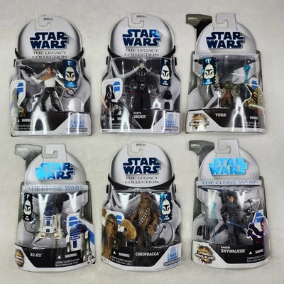 Star Wars The Legacy Collection New Han Solo Darth Vader Yoda Anakin Lot Of 6 - Image 1 of 4