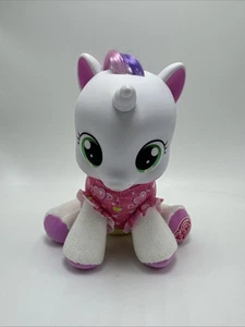 My Little Pony Sweetie Belle Baby Plush 2010 Hasbro White Pink Purple Pajamas - Picture 1 of 5