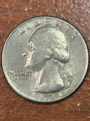 1970-D Washington Quarter Error - Struck on Dime Stock - Weighs only 4.29 Grams - Image 1 of 3