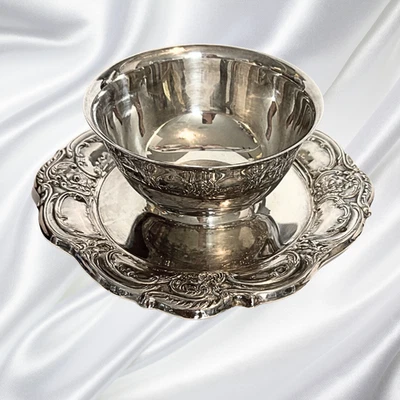 毛巾银盘碗带附件托盘,浸碗, Bon Bon 碗 — 第 1/4 张图片