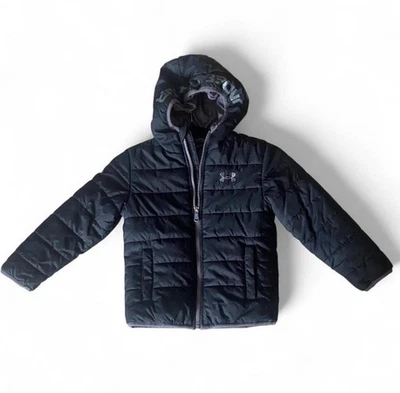 Under Armour Boys Toddler Pronto Puffer Jacket Coat Cold Gear Black Size 4  - Image 1 of 4