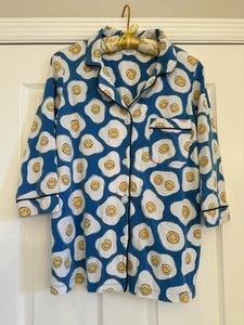 Bed Head Pajama Top ONLY Sunnyside Up Womens Sz S Organic Cotton Smiley face - Picture 1 of 10