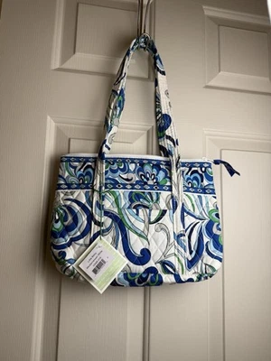 Bolso de Mano Vera Bradley Little Betsy Nuevo con Etiquetas - Blanco Mediterráneo Patrón Retirado - Foto 1 de 4