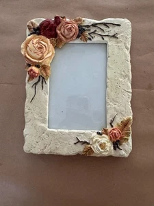 FIGI Bountiful Frame Cottagecore handbemalt Blumen 8” hoch 6,5” breit - Bild 1 von 5