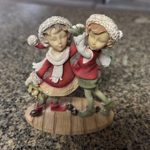 Enesco The Heart Of Christmas Karen Hahn ELVES DANCING 4046835 HoHoHo Do-si-do - Picture 1 of 10
