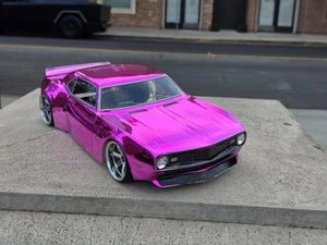 200mm 1/10 CHROME PINK CAMARO 4Tec-2 HPI RDS DC10 YD2 MST TT02 FZ02 Body Only - Picture 1 of 7