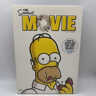 The Simpsons Movie (DVD, 2007) *CARDBOARD SLEEVE / NEWSPAPER ADD-ON* Foto 1 de 4