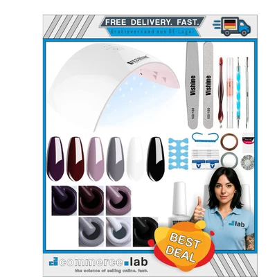 UV LED-Lampe | 36W UV-Gel Nagellack Set | 6 Farben - Bild 1 von 4