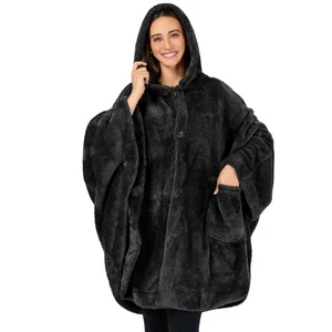 Poncho Coperta con Cappuccio Angel Wrap, Coperta Indossabile Lancio Poncho per Donna... - Foto 1 di 9