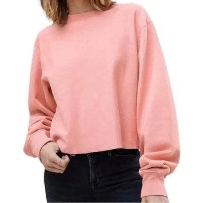 Sudadera corta Allsaints Navarra para mujer L rosa melocotón holgada boxy salón Foto 1 de 4