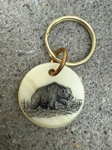 Grizzly Bear Keychain New Key Chain Car Auto Animals Vintage - Picture 1 of 5