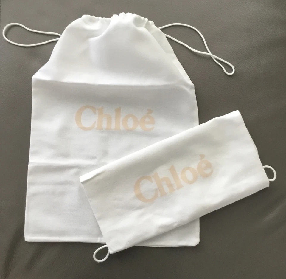 2 Chloe 抽绳防尘袋白色 17 英寸 x 12 — 第 1/1 张图片