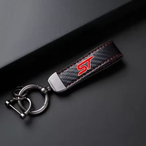 Llavero estilo cuero fibra Ford ST Focus Fiesta Puma Mondeo accesorio de regalo - Imagen 1 de 1