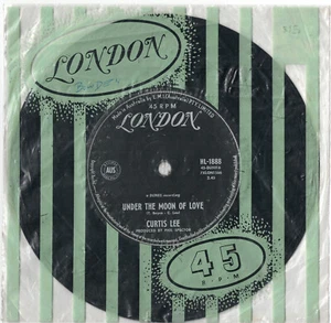 CURTIS LEE - UNDER THE MOON OF LOVE Very rare 1961 Aussie  POP DOO-WOP Single! - Picture 1 of 1