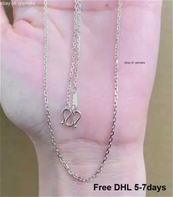 Collar de platino puro 950 Rolo cable cadena O 1,2 mm eslabón mujer 17,9 pulgadas 3,45-3,65 g Foto 1 de 4