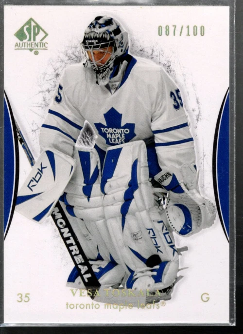 A3140- 2007-08 SP Authentic Limited #21 Vesa Toskala /100 - NM-MT - Image 1 of 2