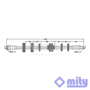 Fits Alfa Romeo Spider GTV 155 145 Fiat Coupe Brake Hose Front Rear Outer Mity - Picture 1 of 4