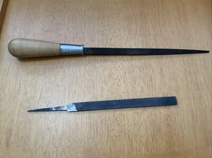 Vintage Nicholson Triangular 8” XF 00 With Handle And 6” Flat File XF 0 - Picture 1 of 9