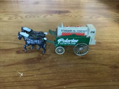 Vintage Metal Toy Standard Oil Advertising Polarine Motor Cars Horse Drawn Wagon - Image 1 of 4