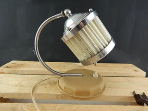 ANTICA ORIGINALE LAMPADA ABAT JOUR CROMATA VETRO ANNI 50 ITALY DESIGN - Picture 1 of 9