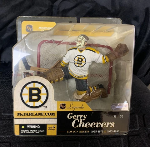 McFarlane Legends Series 1 GERRY CHEEVERS 30 Boston Bruins White Jersey Variant Cover