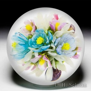 Paul Stankard "Emily Dickinson's Bouquet" spherical flowers orb - Picture 1 of 1