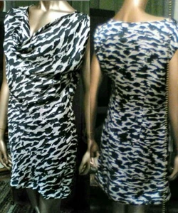H&M  ZEBRA PRINT SHEATH DRESS WOMENS SIZE 6 - Picture 1 of 4