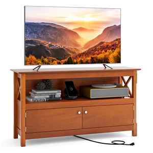 Consola de gabinete de madera independiente Topbuy TV organizador multimedia muebles para el hogar - Imagen 1 de 20