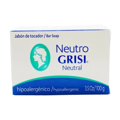 Grisi Neutro Bar Soap. Neutral pH Skin Cleanser. Hypoallergenic Formula. 3.5 Oz