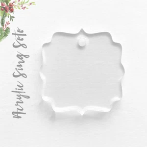 25 ADORNOS ACRÍLICOS DE NAVIDAD SIGNO EN BLANCO SOTO 1/8" GRUESO-SELECCIONAR TAMAÑO Y COLOR - Imagen 1 de 2