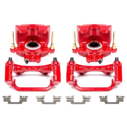 Par de pinzas traseras Power Stop S5030 rojas de alta temperatura recubiertas de polvo Foto 1 de 3