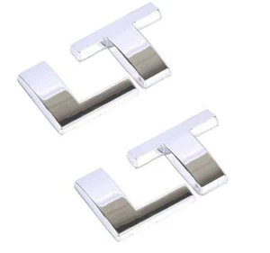 Pair Chrome LT Nameplate Metal Emblem 3D Logo Car Badge New - Picture 1 of 3