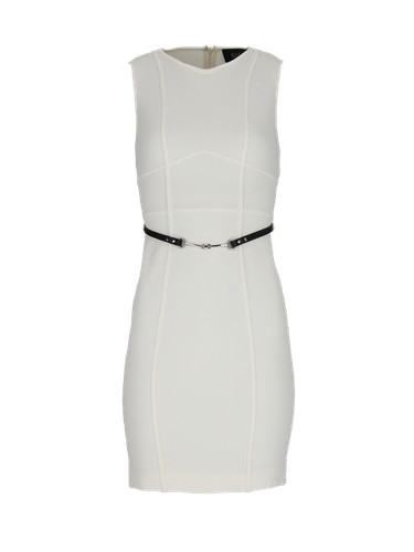 Abito al ginocchio Gucci bianco con cintura senza maniche taglia S prezzo consigliato £1950