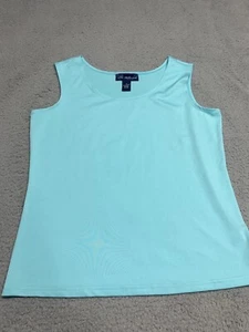 Susan Graver Women's Size Medium Teal 2 Piece Shirt Tank Set Without Jacket - Picture 1 of 13