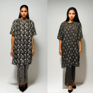 Damen Baumwolle Kurti & Hose Set - müheloser Stil, bequemes & elegantes Outfit - Bild 1 von 17