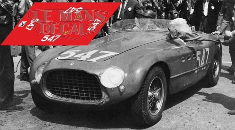 AUTOCOLLANTS LE MANS Autocollants Ferrari 340 MM Mille Miglia 1953 547 1:32 1:24 1:43 1:18 fente c...