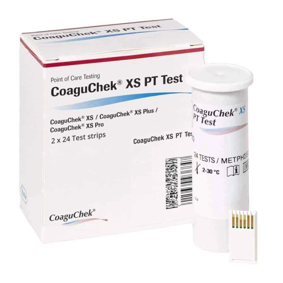 [EXP 28/02/2026] CoaguChek XS PT 2 x 24 Test Strips (48 Total) INR Self-Test - Image 1 of 1