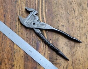 Antique Tools RARE ADJUSTABLE Eifel Flash PLIERENCH WRENCH 1889 Exclnt! ☆USA