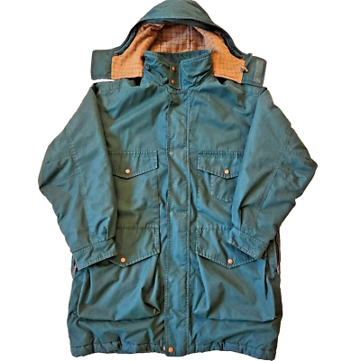 Lands End VTG Men's Medium Regular (38-40)  Green Wool Lined Hooded Parka Jacket - Image 1 of 4