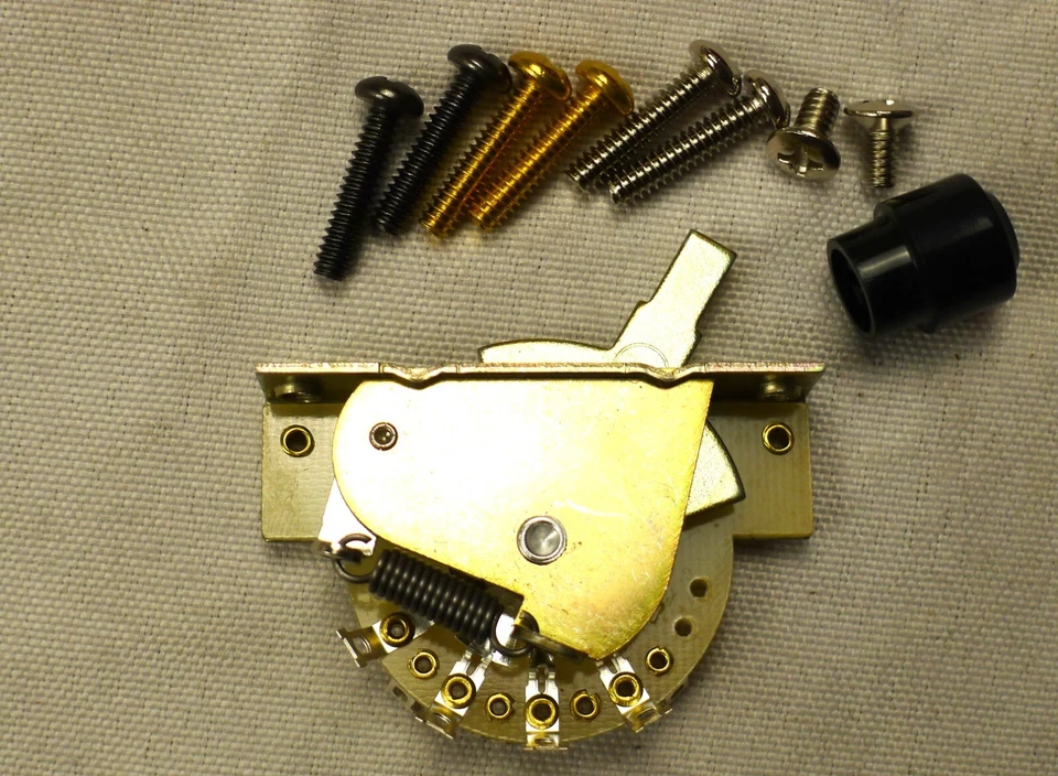 3 Way Blade Lever Switch With Barrel Type White Knob for IMPORT Guitar