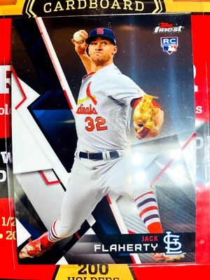 2018 Topps Finest Jack Flaherty #14 St. Louis Cardinals Baseball Card RC V744 - Image 1 of 2