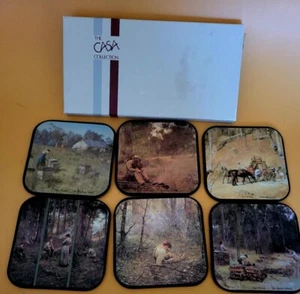 Untersetzer aus Casa Sammlung Bilder sind von australischen Künstlern Vintage, 6er Set - Bild 1 von 5