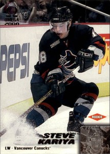 1999-00 Pacific Omega Canucks Hockey Card #233 Steve Kariya Rookie