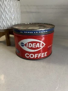 Acme Ideal Coffee  Vintage Collectors Tin 1 LB  Red/White/Blue Phila, PA - Picture 1 of 6