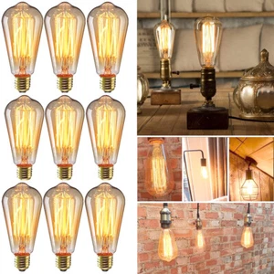 Retro Vintage GLOBE 40W Edison Style Spiral Filament Light Bulb B22 or E27 - Picture 1 of 18