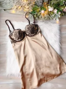 Elle Macpherson Intimates Slip Dress Nightie 100% Silk Underwired 32D Lingerie - Picture 1 of 6