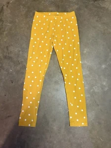 Cat & Jack Girls' Poka Dot Dark Yellow & White Leggings, Size M (7-8) - Picture 1 of 3