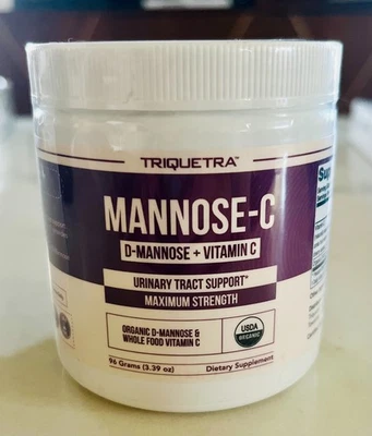 Manosa-C Orgánica D Polvo + Alimento Integral Vitamina C Suplemento Natural de Apoyo para ITU Foto 1 de 4