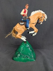 VINTAGE MARX ROY ROGERS & REARING TRIGGER HORSE FIGURINE COMPLETE #800 SERIES - Picture 1 of 21