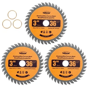 3-Inch TCT Circular Saw Blade 36T with 3/8-Inch Arbor Fast Clean Wood Plastic... - Picture 1 of 5
